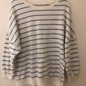 Grey/White Oversized Sweater